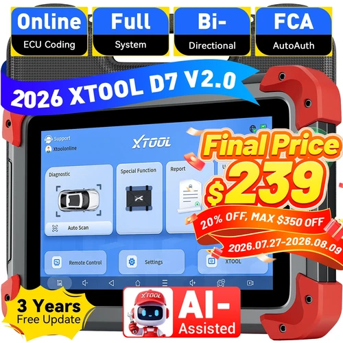 XTOOL USED D7 Auto All System Diagnostic Bidirectional Key Programming Scanner