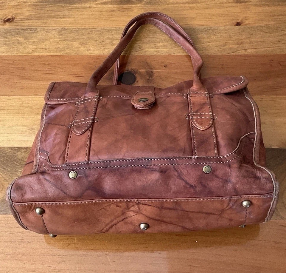 Bolso/cartera de cuero coñac antiguo envejecido Frye Campus precio de venta sugerido por el fabricante 388 USD Foto 2 de 4