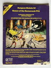 Q1 Queen Of The Demonweb Pits, Vintage 1980 AD&D, 1st Ed