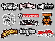 Hardcore Vinyl Sticker Lot 10 Stickers SET 3 punk sxe straight edge post metal