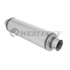 5 Inlet Outlet Stainless Steel Diesel Muffler 24 Body Straight Through Silver 5 Inlet Outlet Stainless Steel Diesel Muffler 24 Body Straight Through Silver