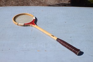 Raquette de squash vintage en bambou Slazenger