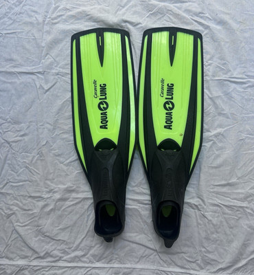 Aqua Lung Caravelle Tauchflossen Schwimmflossen 1 Paar Grün/Schwarz. Größe 40/41