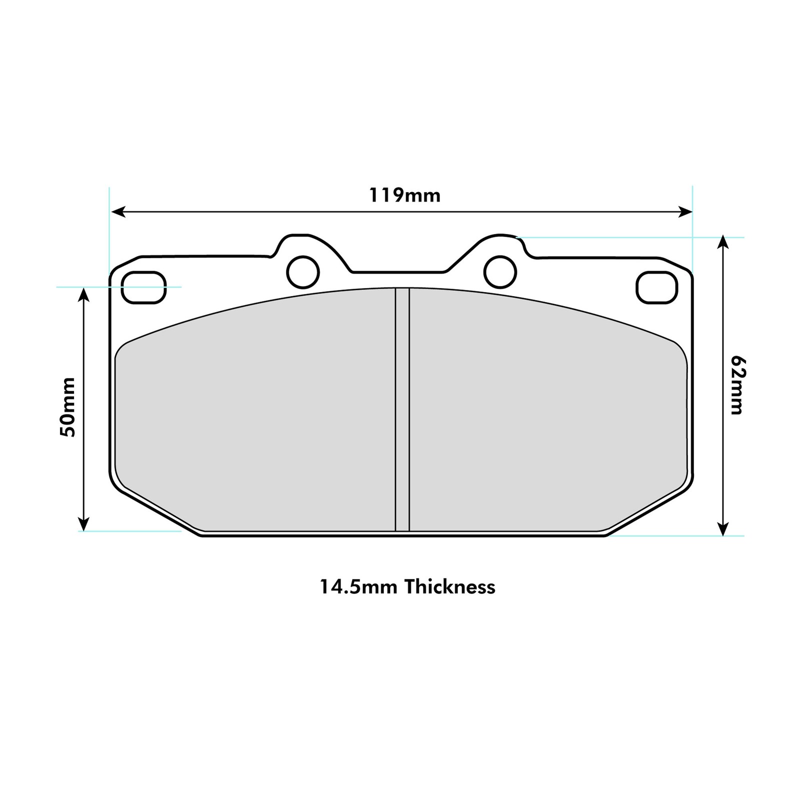 Ferodo DS2500 Front Brake Pads For Nissan 200SX S14 2.0T 1993>1999 - FCP986H