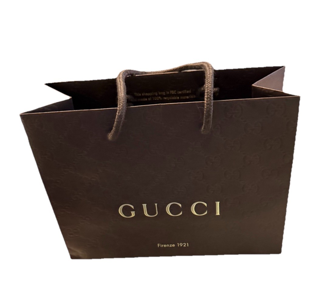 GUCCI Firenze 1921 Sacchetto regalo per la spesa in carta 9" x 6,7" x 4"