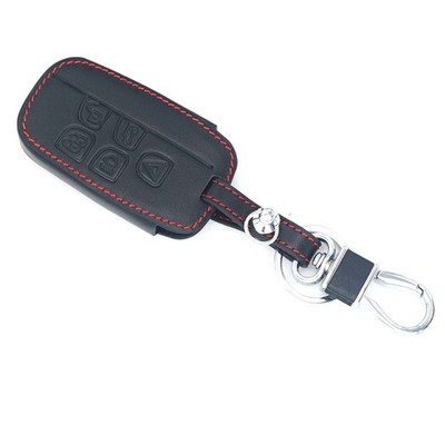 Hülle Auto Schlüssel Etui Halter für Land Rover Sport Evoque LR4 Schwarz Scha