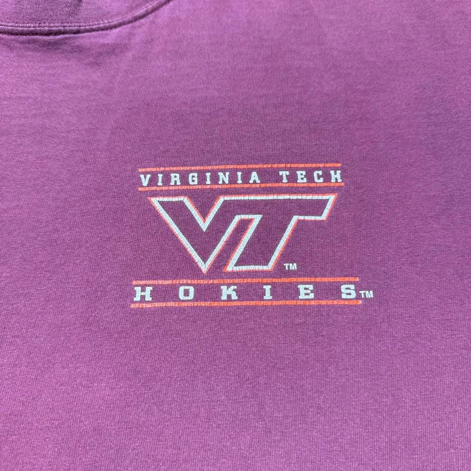 Camiseta gráfica vintage años 90 Virginia Tech University VT Hokies para hombre - talla XL Foto 2 de 4