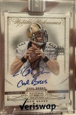2013 Drew Brees National Treasures Notable Nicknames Autograph Cool Brees 1/1