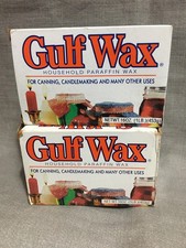 2 BOXES Gulf Wax Household Paraffin Wax for Canning  Candle Making 16 Oz Each