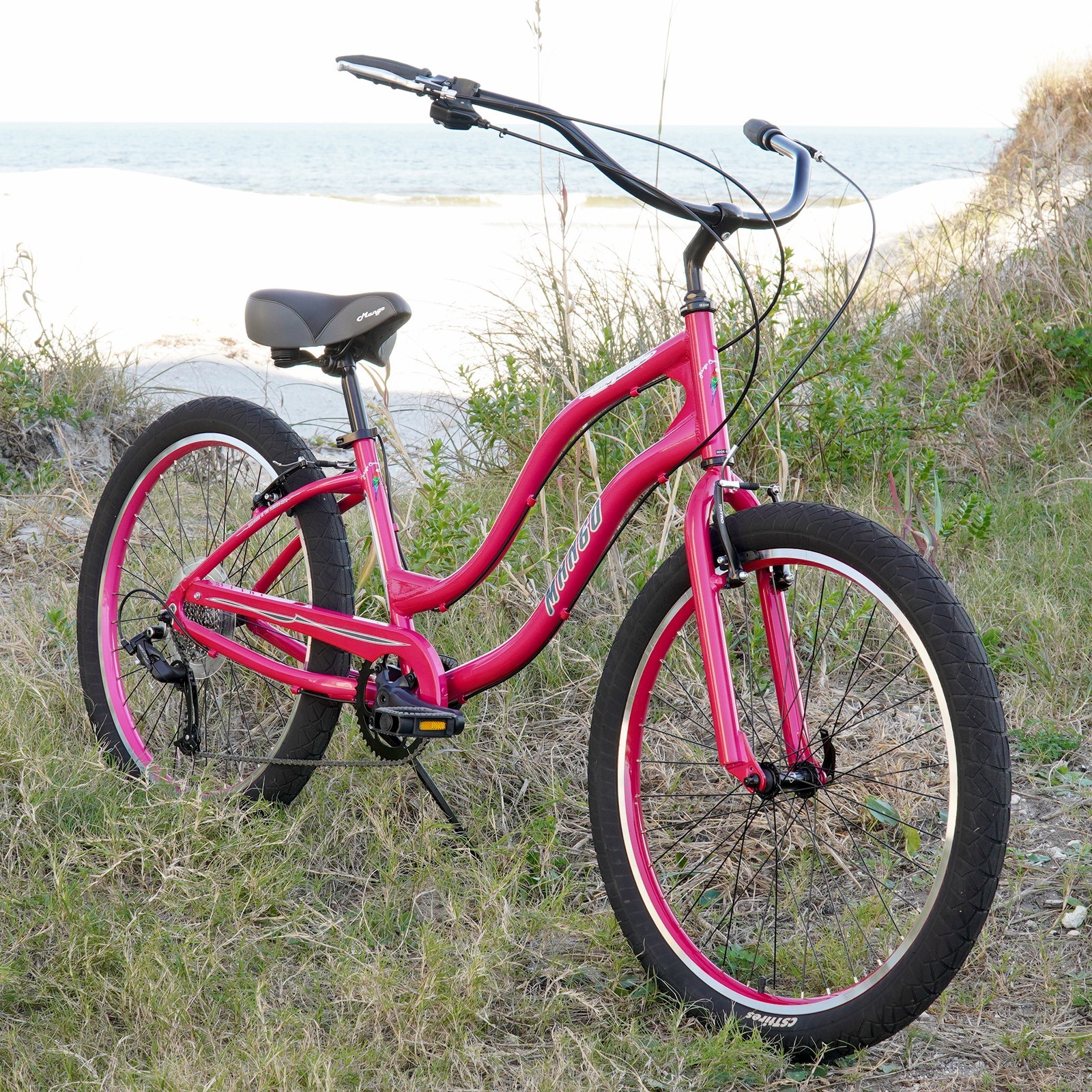 Mango Longboard 9 Speed Ladies Aluminum Beach Cruiser Rust F