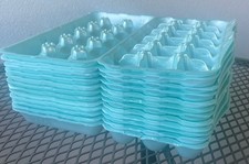 Egg Cartons Styrofoam Lot Of 12 Clean 18 CT Large CRAFTS FARMING Blue