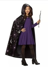 NEW SPIRIT HALLOWEEN Child  s Celestial Hooded Cape Witch Wizard One Size Unisex