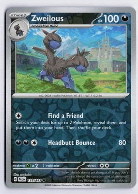 Zweilous - PAL #139/193 SV02: Paldea Evolved Reverse Holofoil NM