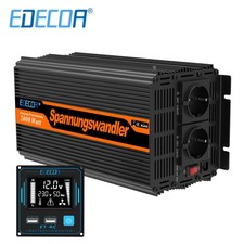EDECOA Spannungswandler 12V 230V Wechselrichter 2000W Inverter 12V 220V Mod.