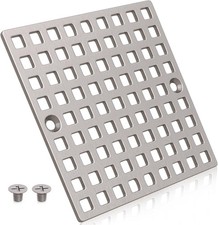 """3-7/8"""" Brushed Nickel Square Shower Drain Cover SUS304 Stainless Steel ""