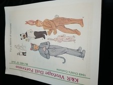 K R Vintage Doll Patterns 18" 1949 Costume