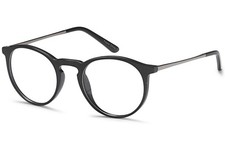 CAPRI OPTICS DICAPRIO DC176 UNISEX EYEGLASSES 47-20-145 BLACK/GUN W/ SOFT CASE