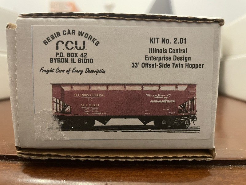 RARE HO Resin Car Works IC Illinois Central Enterprise Hopper Kit Like Sunshine