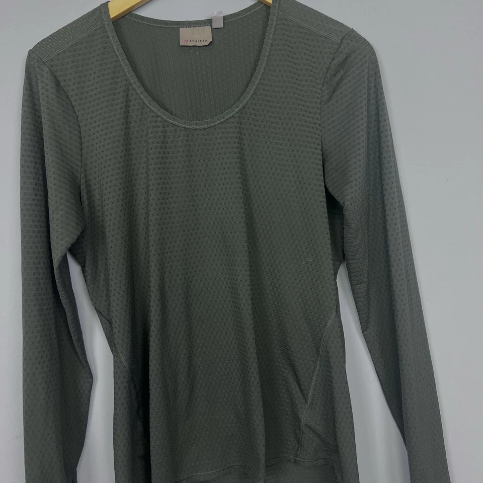 ATHA верхний дышащий сетки работает верхний зеленый, размер M длинным рукавом thombholes - Изображение 3 из 4