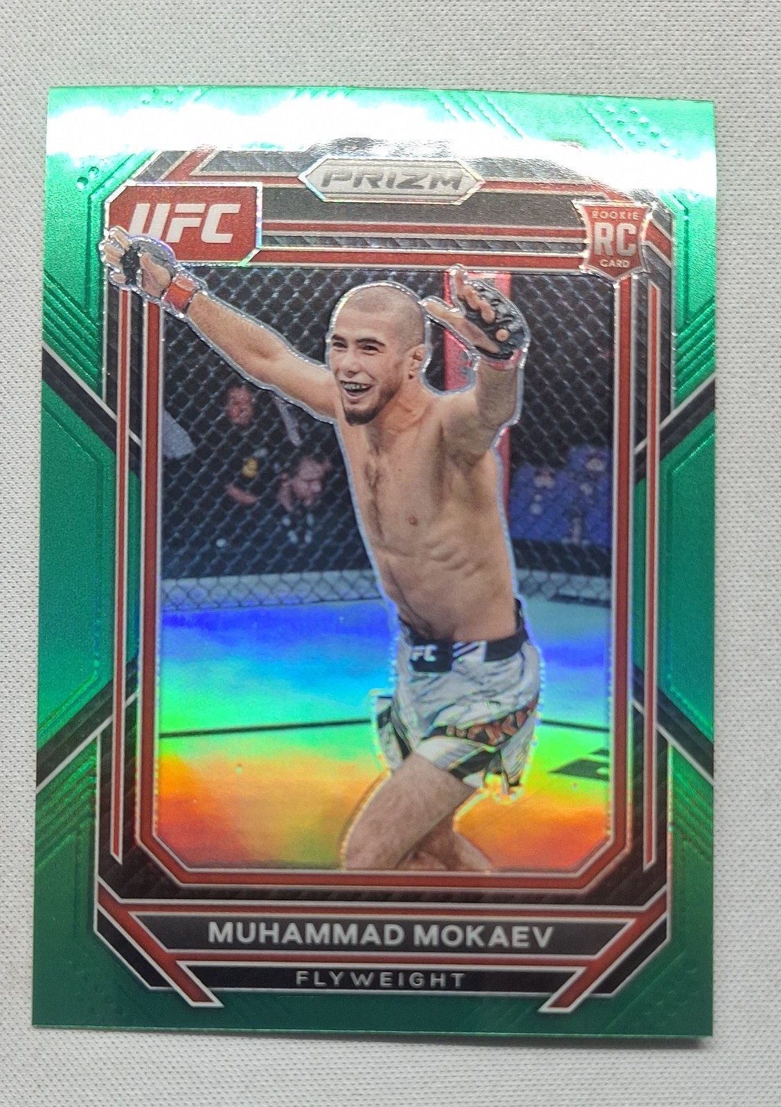 2023 Panini Prizm UFC - Muhammad Mokaev #124 Green Prizm (RC)