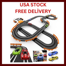 Slot Car Race Track Set Electric Powered Race Track Dual Racing Car Track Set
