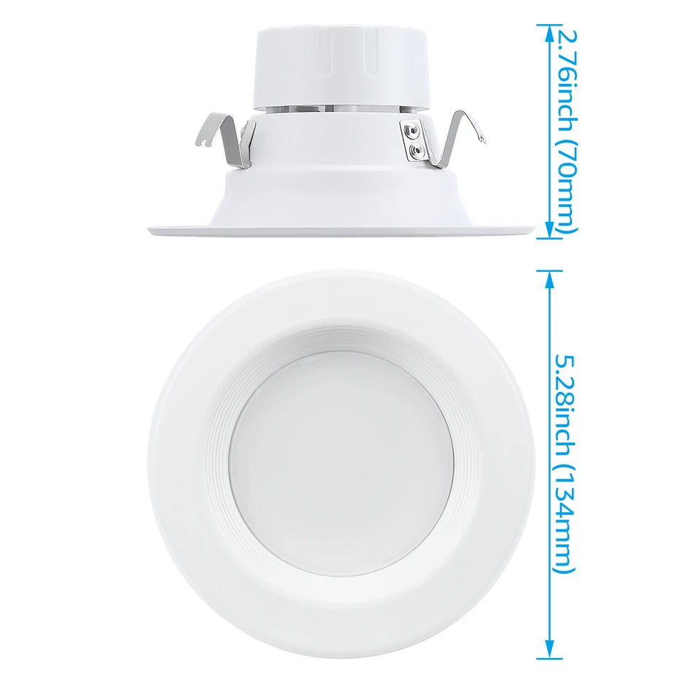 4 Inch Dimmable Recessed LED Downlight with Baffle Trim, 10W (65W Equiv.), 5000K - Image 4 of 4