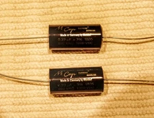 PAIR TWO Mundorf MCap 1000 VDC SUPREME Silver-Oil Cap Capacitor 0.22uf 0.22 uf 