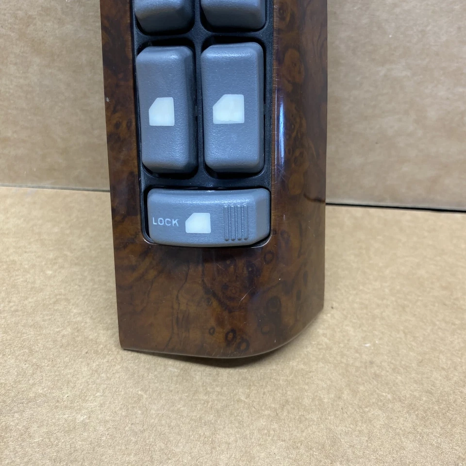 Interruptor de ventana eléctrica Oldsmobile Bravada 1995-2001 controlador de grano de madera LH Master Foto 4 de 4