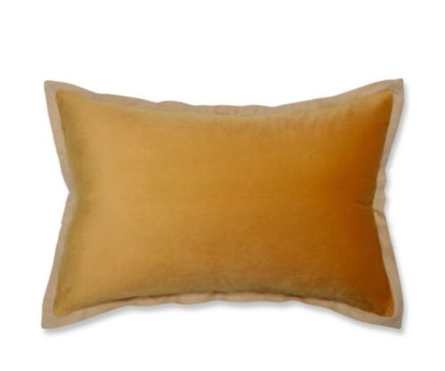 Indoor Velvet Flange Marigold Rectangular Throw Pillow - Picture 1 of 3
