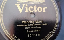 Sousa's Band 78rpm Single 12-inch Victor Records #35683 Wedding March