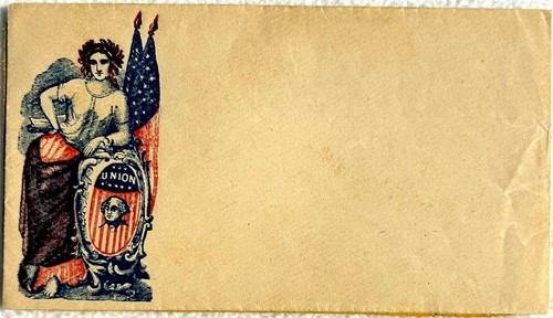 Original Antique CIVIL WAR Era Union Stamped Patriotic Envelope
