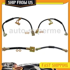 Front Rear Kit Brake Hose Line 4x For 1990 Dodge Daytona 2.5L
