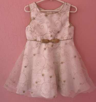 4t gold dress Naisibaby Girls Flower Sequin Dress, Pageant Mesh Rainbow Tutu Birthday Party Princess Dress Rose Gold 2-4t