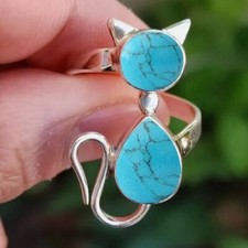 925 Sterling Silver Natural All Gemstones Handmade Solid Women Rings