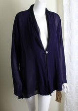 Nwt Dinah Lee Sz 1x Xl Rayon Crepe Georgette Lightweight Jacket Blazer Artsy