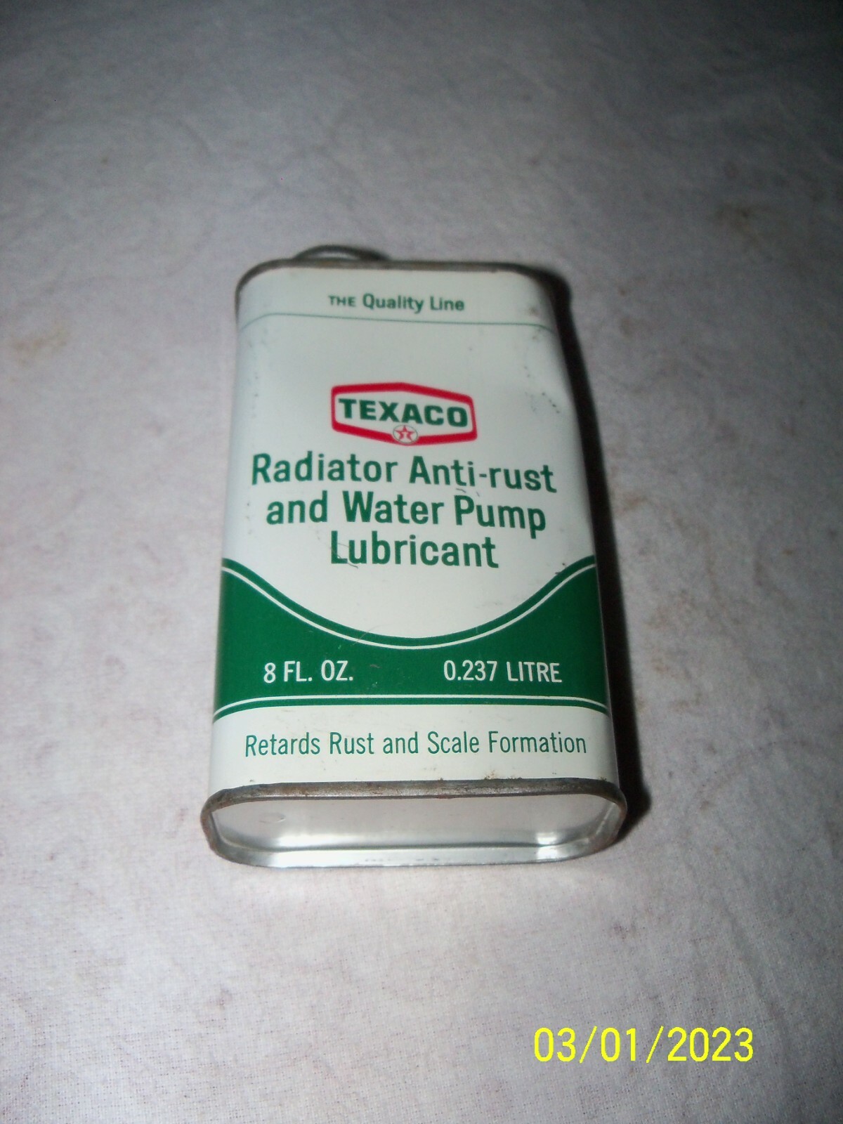 Vintage 1970s Texaco Radiator AntiRust & Water Pump Lubricant 8 Fl. Oz
