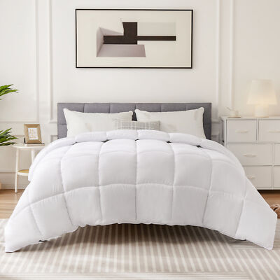 All Season Cool Comforter Breathable Ultra-Soft Fluffy Fiber Lightweight Bedding