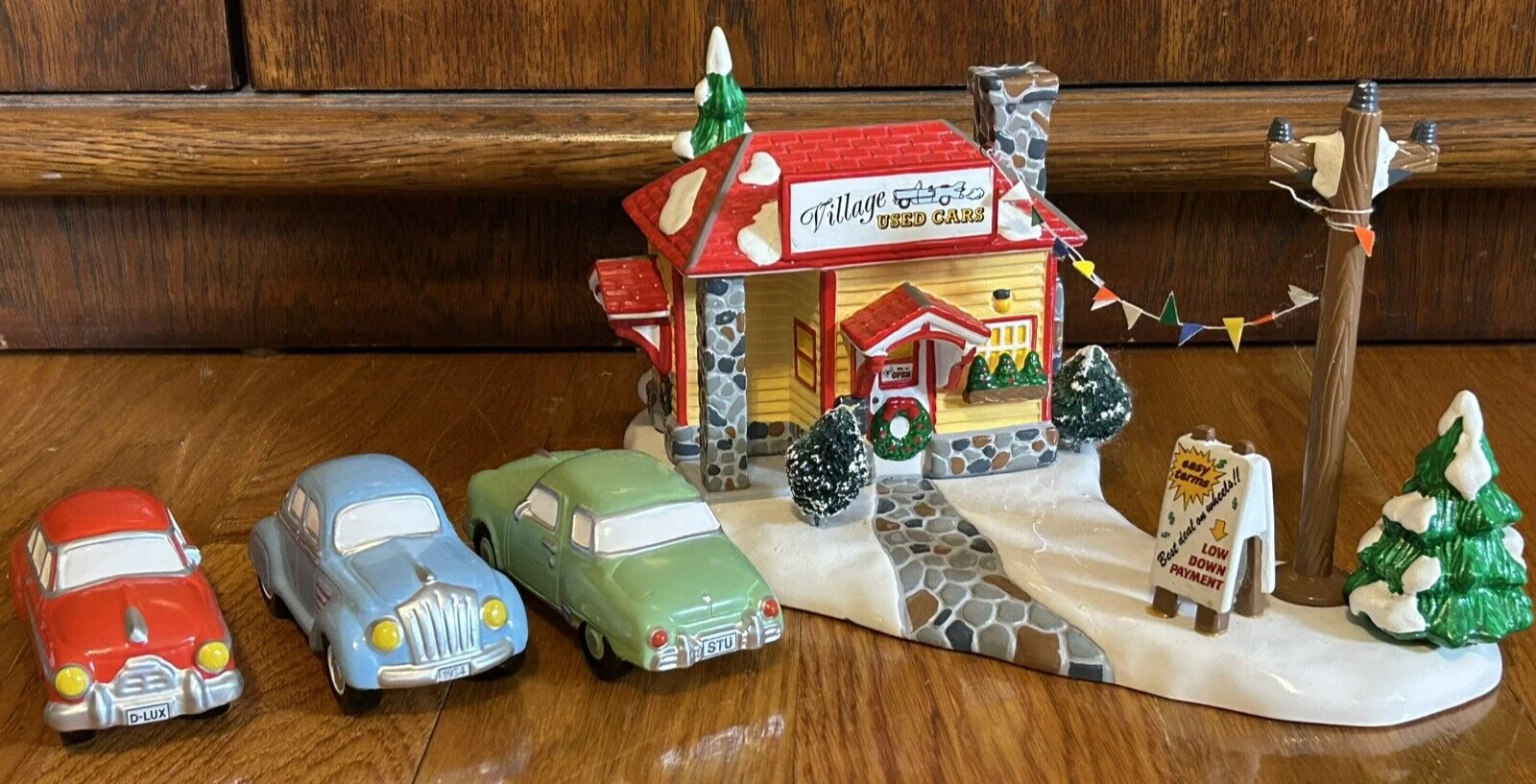  vintage snow village dept 56 carros usados pássaro desaparecido caixa 