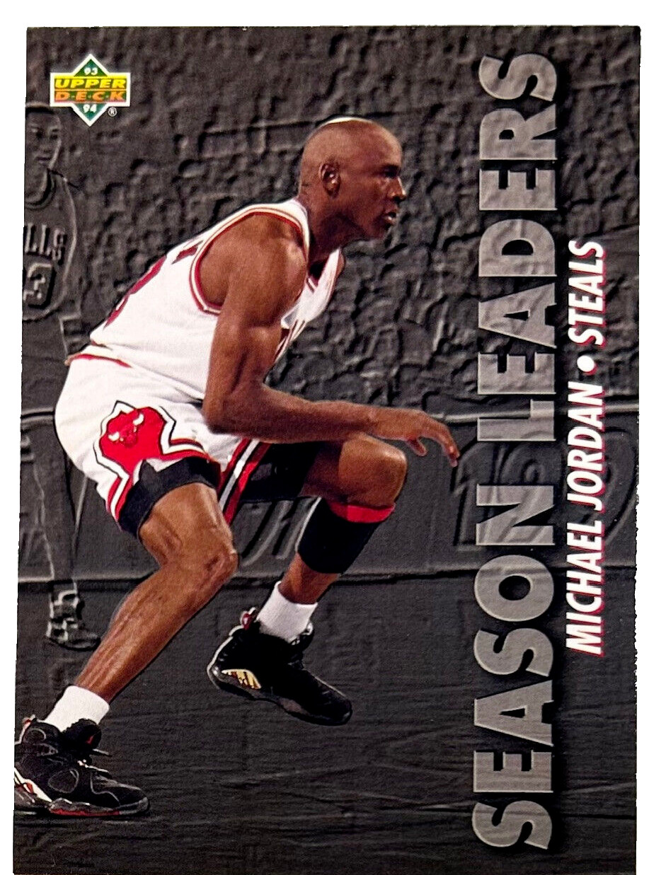 1993 Upper Deck Michael Jordan NBA Season Leaders Stats #171 Chicago Bulls N30
