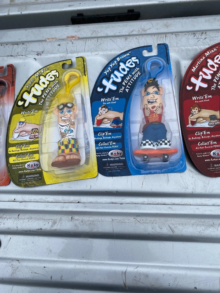 Novo Tudes Kooky Kids Click Pen Festa Yup Yup Marrom Atitude Cinto Clipe Slade - Imagem 3 de 4