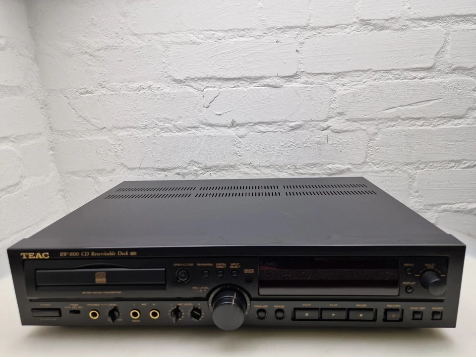 TEAC RW-800 CD-Recorder Deck CD-R CD-RW 24-Bit Konverter Audio Player Recorder - Bild 3 von 4