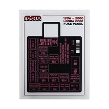 Etiqueta de fusible de motor de repuesto Honda Civic 1996-2000
