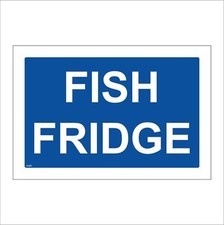 FISH FRIDGE SIGN ICE FRESH SEA SALMON COD HADDOCK GG091