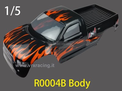 R0004B 1/5 OFF ROAD MONSTER TRUCK PAINTED BODY COMPLETE WITH VRX STICKERS