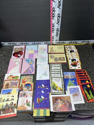 lot of 46 Christmas, Easter, And Valentine Day greeting Cards. See Description.