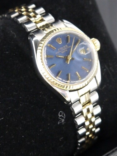 ladies rolex blue face