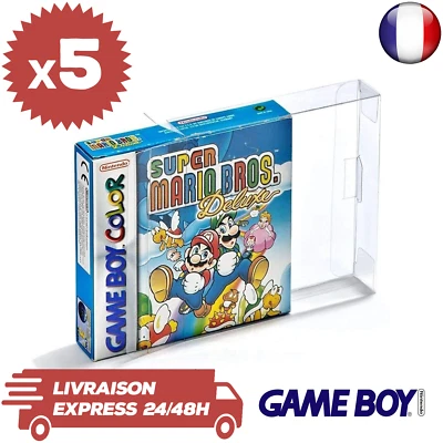 5 Boitiers de Protection Crystal Box Jeux Game Boy Color & Advance 0,3mm Neufs - Photo 1/4