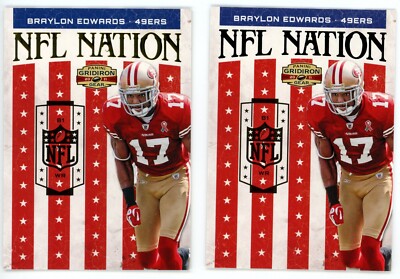 2011 Gridiron Gear Gold NFL Nation Braylon Edwards /100 Plus