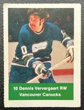 1974-75 Loblaws Hockey Sticker Dennis Ververgaert Canucks V75915