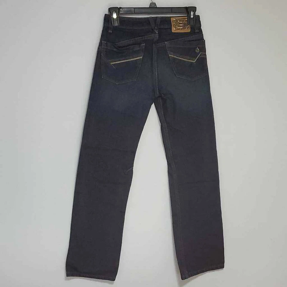 Volcom Girls Enowen Straight Leg Jeans Blue Dark Wash Pockets Denim 27 / 14 — 第 4/4 张图片